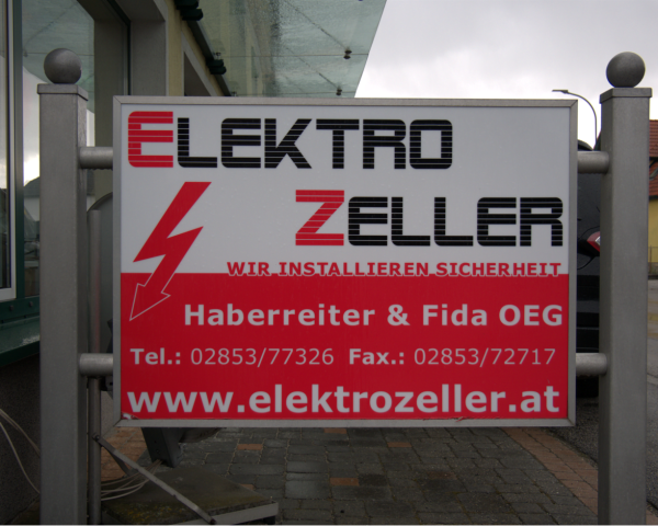 Elektro-Zeller-Schild